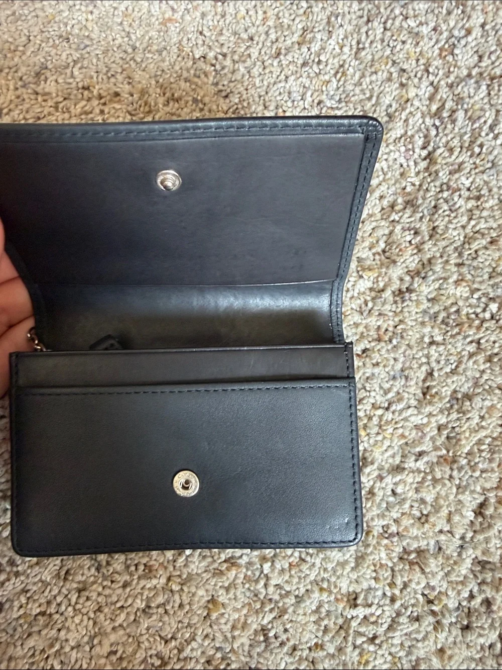 Coach compact leather